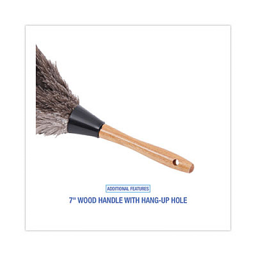 Boardwalk Professional Ostrich Feather Duster, 7" Wood Handle (13FD)