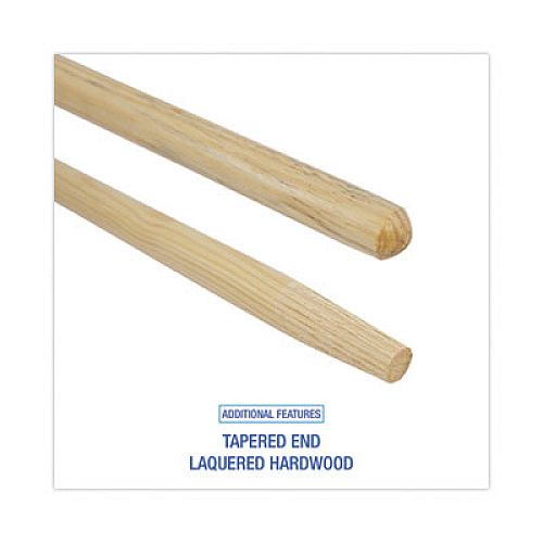 Boardwalk Tapered End Broom Handle, Lacquered Wood, 1.13" dia x 60", Natural (125)