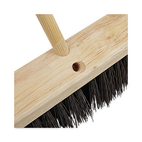 Boardwalk Tapered End Broom Handle, Lacquered Wood, 1.13" dia x 60", Natural (125)