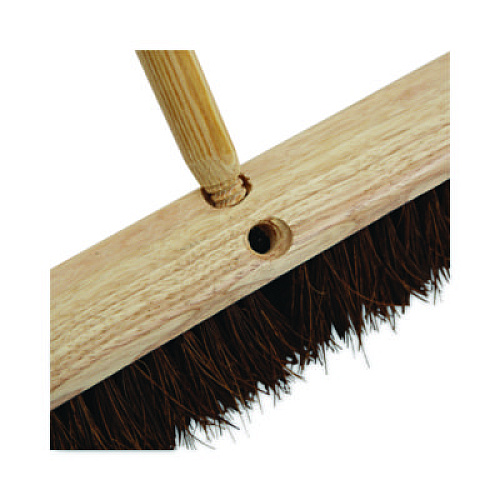 Boardwalk Heavy-Duty Threaded End Lacquered Hardwood Broom Handle, 1.13" dia x 60", Natural (137)