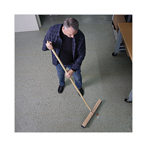 Boardwalk Metal Tip Threaded Hardwood Broom Handle, 1.13" dia x 60", Natural (138)