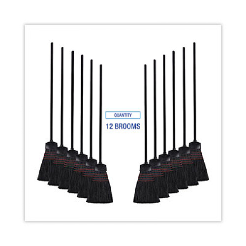 Boardwalk Maid Broom, Plastic Bristles, 54" Overall Length, Dozen (916P)