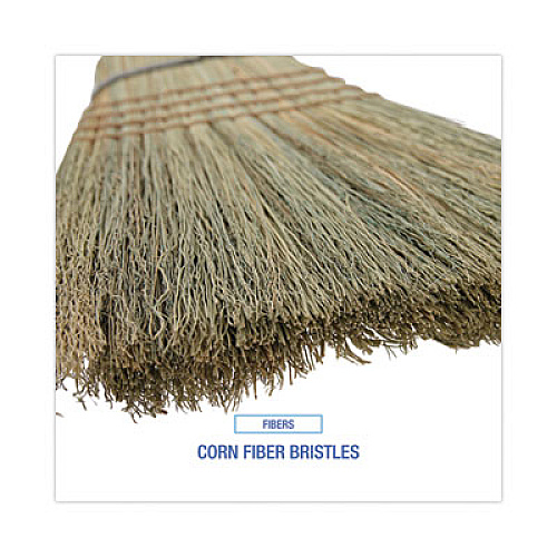 Boardwalk Warehouse Broom, Corn Fiber Bristles, 56" Overall Length, Natural, 12/Carton (932CCT)