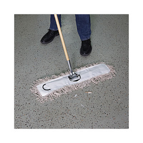 Boardwalk Industrial Dust Mop Head, Cotton, 24 x 3, White (1024)