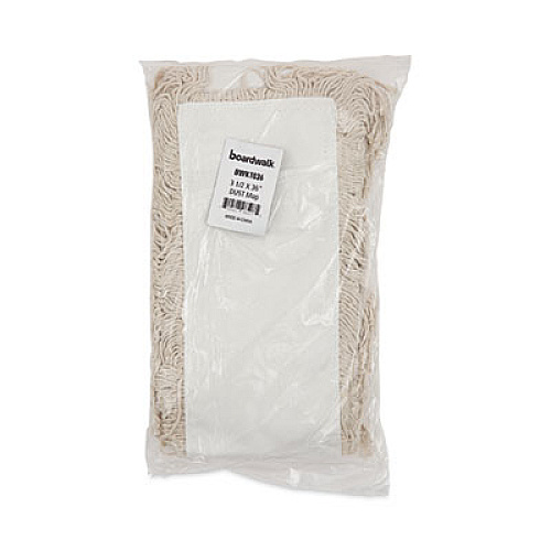 Boardwalk Industrial Dust Mop Head, Cotton, 36 x 3, White (1036)