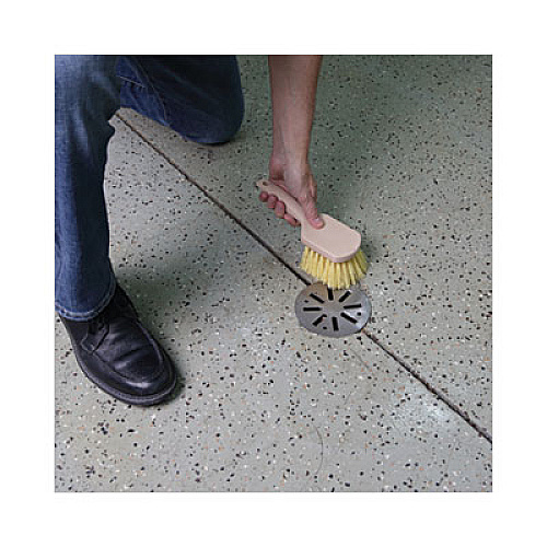 Boardwalk Utility Brush, Cream Polypropylene Bristles, 5.5" Brush, 3" Tan Plastic Handle (4308)