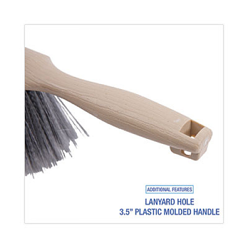 Boardwalk Counter Brush, Black Polypropylene, 4.5" Brush, 3.5" Tan Plastic Handle (5308)