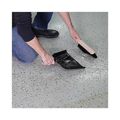 Boardwalk Counter Brush, Black Polypropylene, 4.5" Brush, 3.5" Tan Plastic Handle (5308)