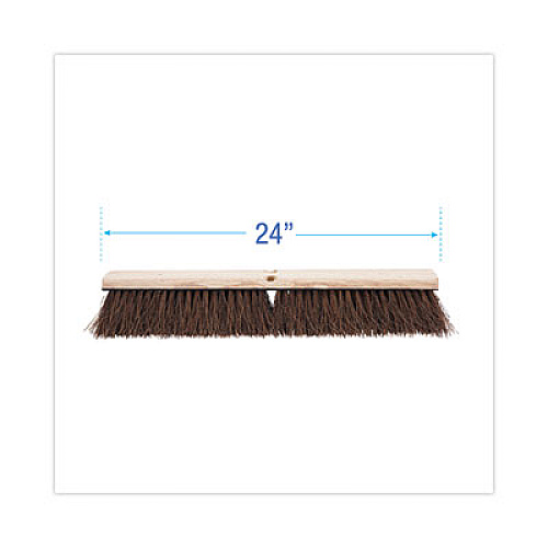 Boardwalk Floor Brush Head, 3.25" Natural Palmyra Fiber Bristles, 24" Brush (20124)