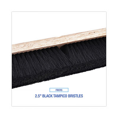 Boardwalk Floor Brush Head, 2.5" Black Tampico Fiber Bristles, 18" Brush (20218)