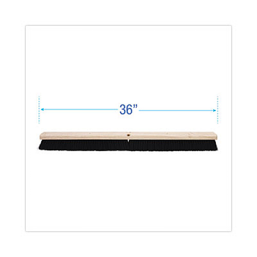 Boardwalk Floor Brush Head, 2.5" Black Tampico Fiber Bristles, 36" Brush (20236)