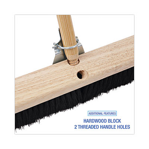Boardwalk Floor Brush Head, 2.5" Black Tampico Fiber Bristles, 36" Brush (20236)