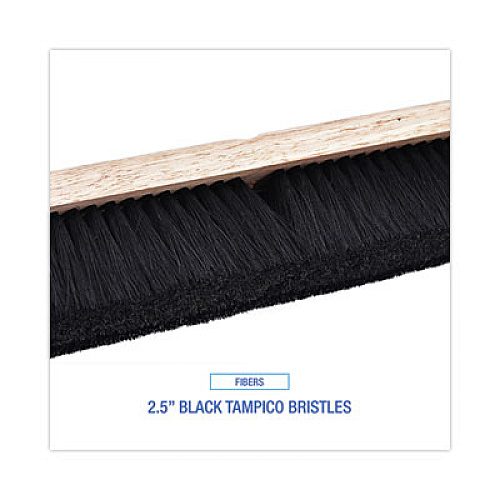 Boardwalk Floor Brush Head, 2.5" Black Tampico Fiber Bristles, 36" Brush (20236)