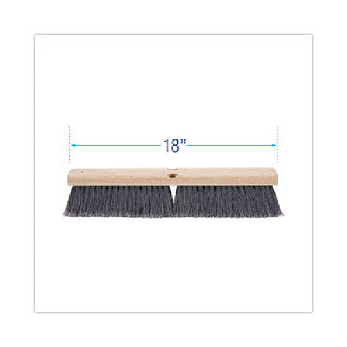 Boardwalk Floor Brush Head, 3" Gray Flagged Polypropylene Bristles, 18" Brush (20418)