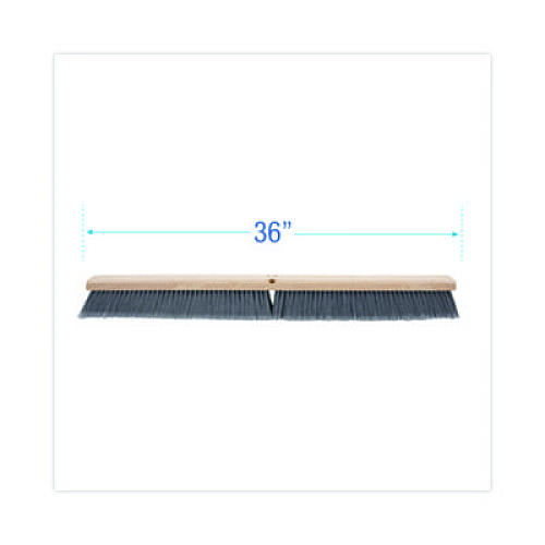 Boardwalk Floor Brush Head, 3" Gray Flagged Polypropylene Bristles, 36" Brush (20436)