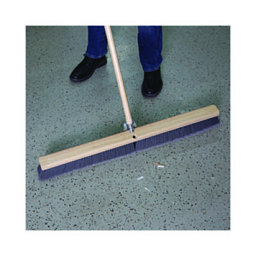 Boardwalk Floor Brush Head, 3" Gray Flagged Polypropylene Bristles, 36" Brush (20436)