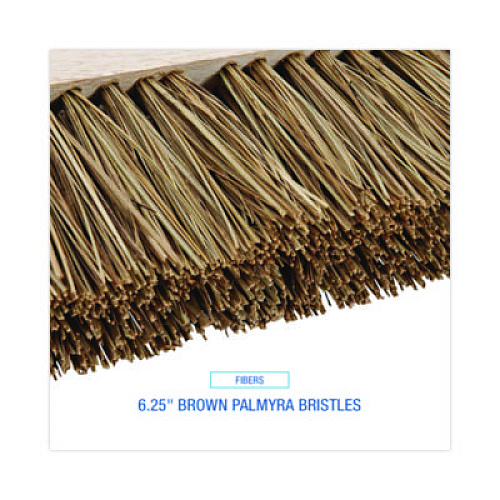 Boardwalk Street Broom Head, 6.25" Brown Palmyra Fiber Bristles, 16" Brush (71160)