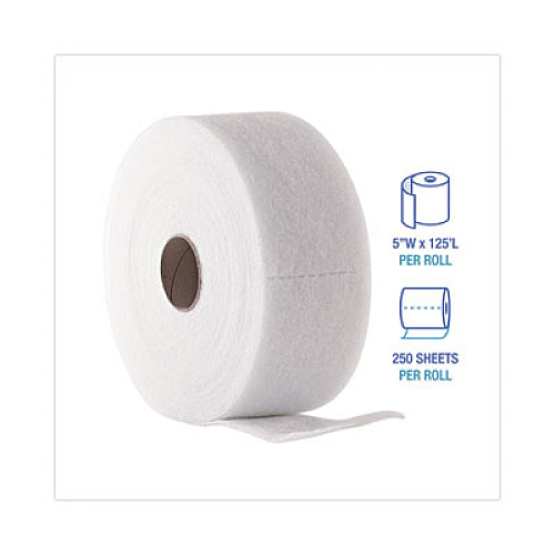 Boardwalk TrapEze Disposable Dusting Sheets, 5" x 125 ft, White, 250 Sheets/Roll, 2 Rolls/Carton (582505)