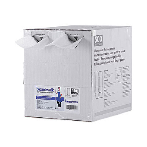 Boardwalk TrapEze Disposable Dusting Sheets, 5" x 125 ft, White, 250 Sheets/Roll, 2 Rolls/Carton (582505)