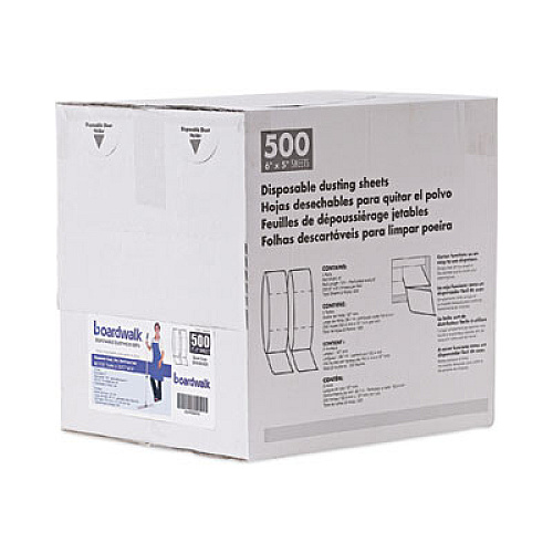 Boardwalk TrapEze Disposable Dusting Sheets, 5" x 125 ft, White, 250 Sheets/Roll, 2 Rolls/Carton (582505)