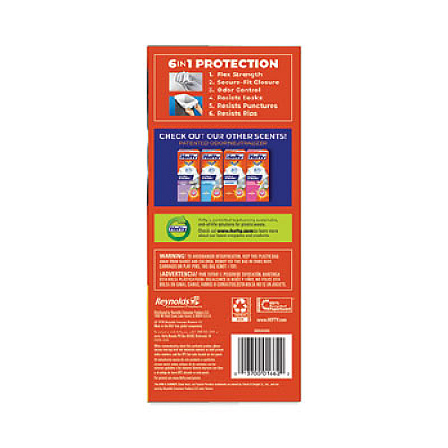 Hefty Extra Heavy-Duty Ultra Strong Scented Tall Kitchen Bags, Drawstring, 13 gal, Citrus Twist, 23.75" x 24.88", White, 80/Box (E88354)