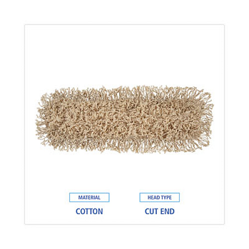 Boardwalk Industrial Dust Mop Head, Hygrade Cotton, 24 x 5, White (1324)