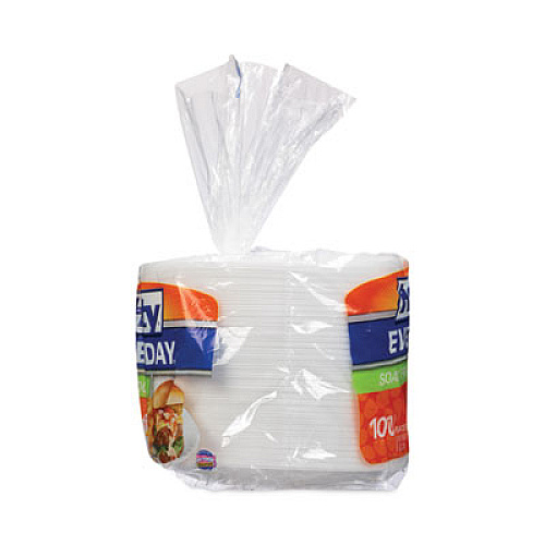 Hefty Soak Proof Tableware, Plate, Foam, 8.88" dia, White, 100/Pack, 6 Packs/Carton (D28100CT)