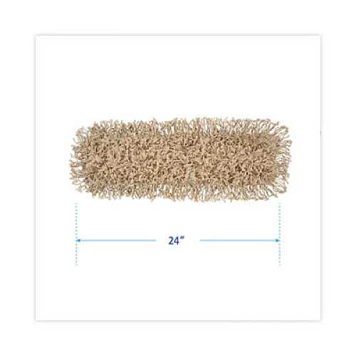 Boardwalk Industrial Dust Mop Head, Hygrade Cotton, 24 x 5, White (1324)