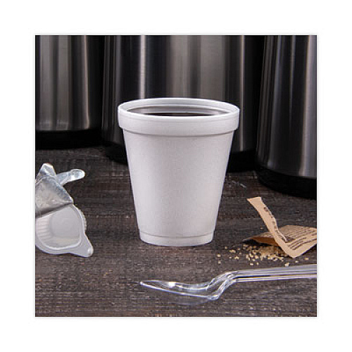 Dart Foam Drink Cups, 8 oz, White, 25/Pack (8J8BG)