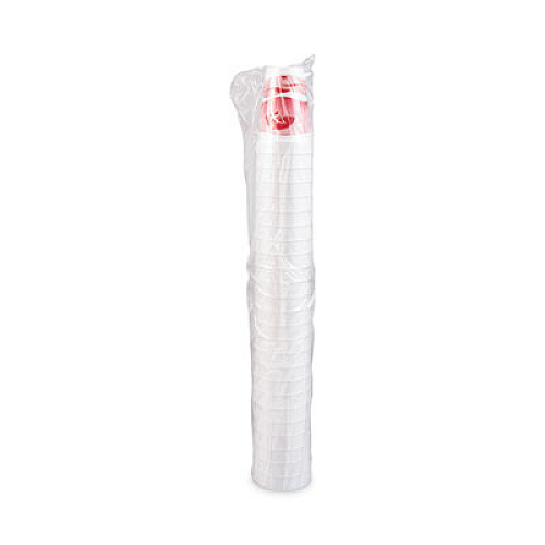 Dart Horizon Hot/Cold Foam Drinking Cups, 16 oz, White/Cranberry, 25/Bag, 40 Bags/Carton (16J16H)