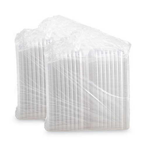 Dart ClearSeal Hinged-Lid Plastic Containers, 9.3 x 8.8 x 3, Clear, Plastic, 100/Bag, 2 Bags/Carton (C95PST1)