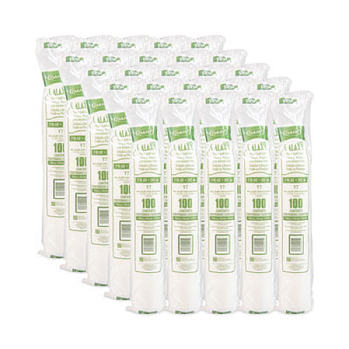 Dart High-Impact Polystyrene Cold Cups, 7 oz, Plastic, Translucent, 100/Sleeve, 25 Sleeves/Carton (Y7)