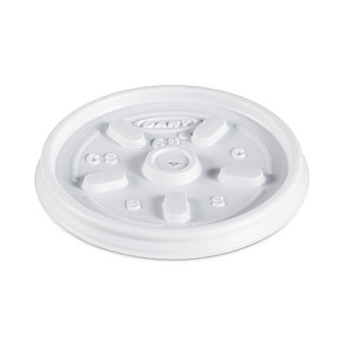 Dart Plastic Lids for Foam Containers, Vented, Fits 3.5 oz to 6 oz, White, 100/Pack, 10 Packs/Carton (6JL)
