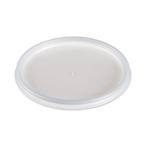 Dart Plastic Lids for Foam Cups, Bowls and Containers, Flat, Vented, Fits 6 oz to 32 oz, Translucent, 100/Pack, 10 Packs/Carton (20JL)