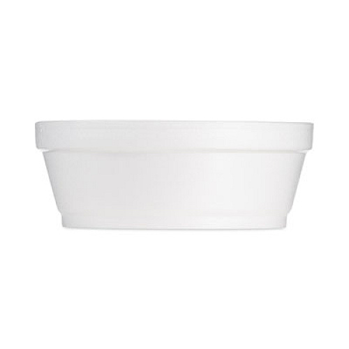 Dart Foam Container, Squat, 8 oz, 4.63" Diameter x 1.13" h, White, 500/Carton (8SJ32)