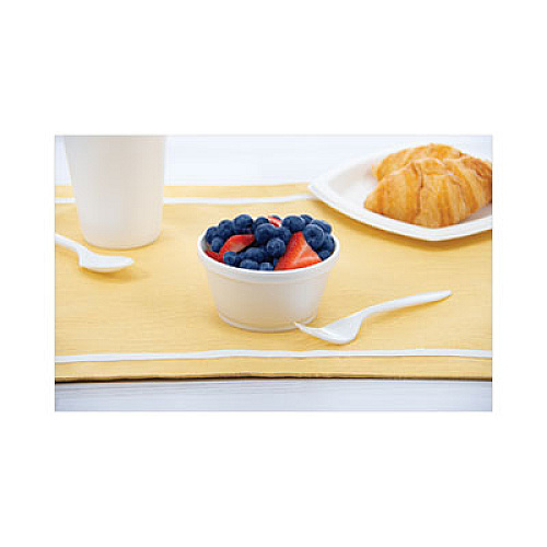 Dart Foam Container, Extra Squat, 8 oz, White, 1,000/Carton (8SJ20)