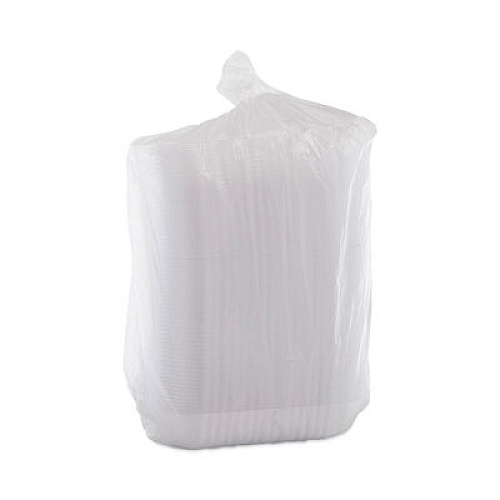 Dart ClearPac Large Nacho Tray, 2 Compartments, 3.3 oz, 6.2 x 6.2 x 1.6, Clear, Plastic, 500/Carton (C68NT2)