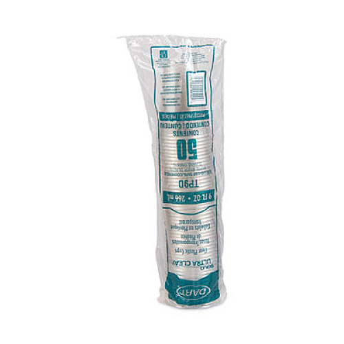 SOLO Ultra Clear PET Cups, Tall, 9 oz, Plastic, 50/Bag, 20 Bags/Carton (TP9D)
