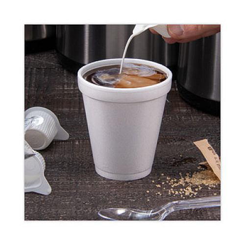 Dart Foam Drink Cups, 8 oz, White, 25/Pack (8J8BG)