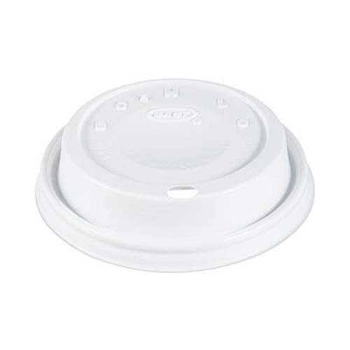 SOLO Cappuccino Dome Sipper Lids, Fits 12 oz Hot Cups, Plastic, White, 1,000/Carton (12EL)
