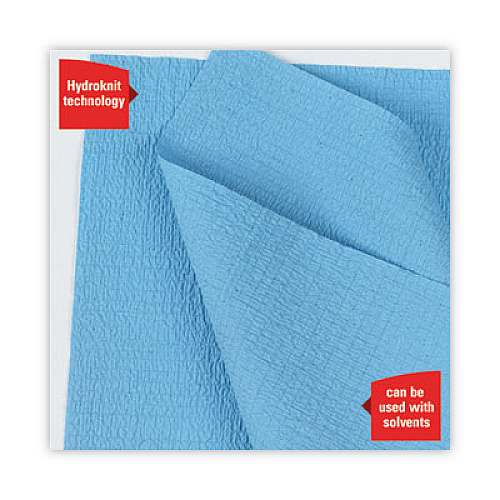 WypAll General Clean X60 Cloths, Small Roll, 13.5 x 19.6, Blue, 130/Roll, 6 Rolls/Carton (35431)