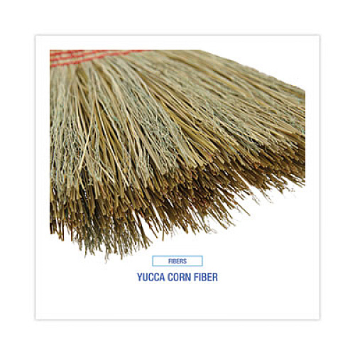 Boardwalk Parlor Broom, Yucca/Corn Fiber Bristles, 56" Overall Length, Natural, 12/Carton (926YCT)