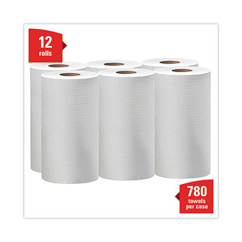 WypAll General Clean X60 Cloths, Small Roll, 13.5 x 19.6, White, 130/Roll, 6 Rolls/Carton (35421)