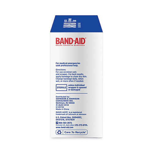 BAND-AID Plastic Adhesive Bandages, 0.75 x 3, 60/Box (100563500)