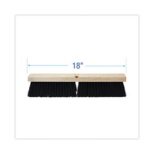 Boardwalk Floor Brush Head, 3" Black Medium Weight Polypropylene Bristles, 18" Brush (20618)