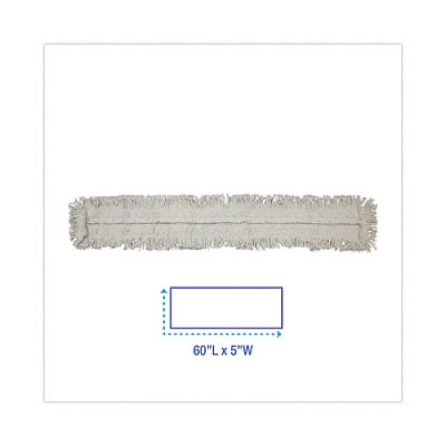 Boardwalk Disposable Dust Mop Head, Cotton, Cut-End, 60 x 5 (1660CT)