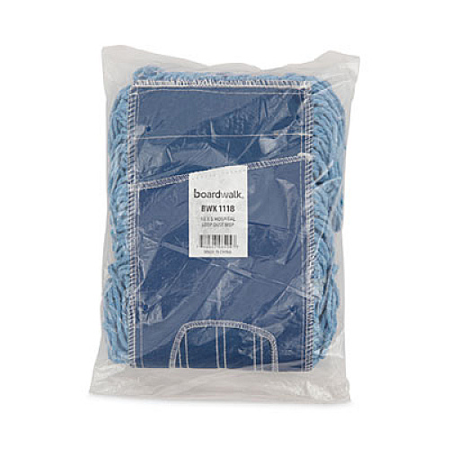 Boardwalk Dust Mop Head, Looped-End, Cotton/Synthetic Fibers, 18 x 5, Blue (1118)