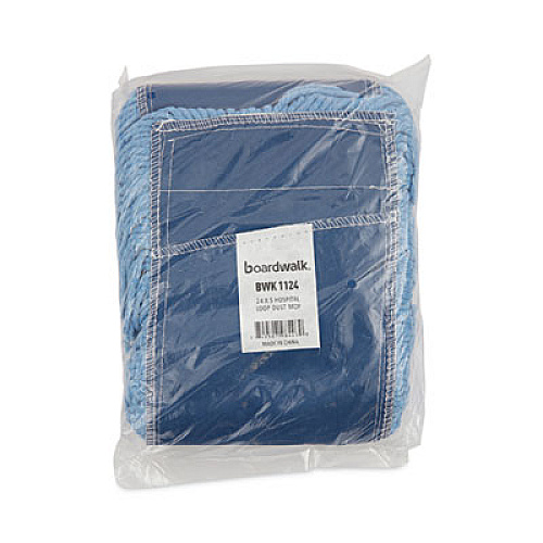 Boardwalk Dust Mop Head, Looped-End, Cotton/Synthetic Fibers, 24 x 5, Blue (1124)