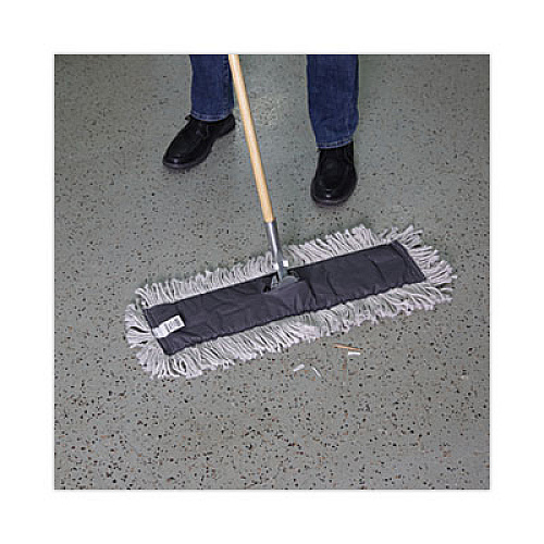 Boardwalk Disposable Cut End Dust Mop Head, Cotton/Synthetic, 24 x 5, White (1624)