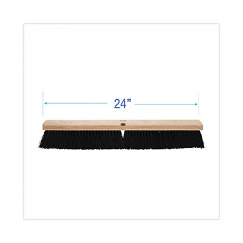 Boardwalk Floor Brush Head, 3" Black Polypropylene Bristles, 24" Brush (20624)